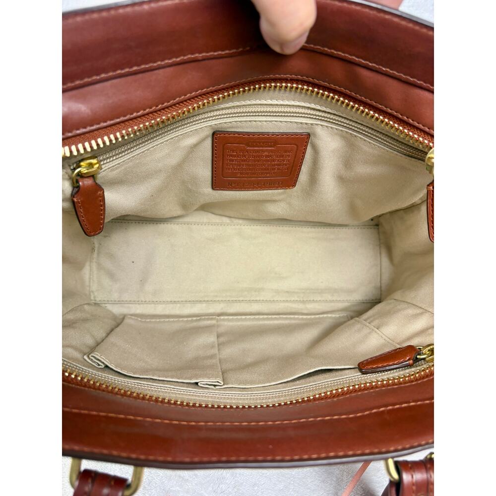 Coach Legacy Leather Medium Candace Carryall in Cognac Glovetanned Leather - Picture 10 of 15